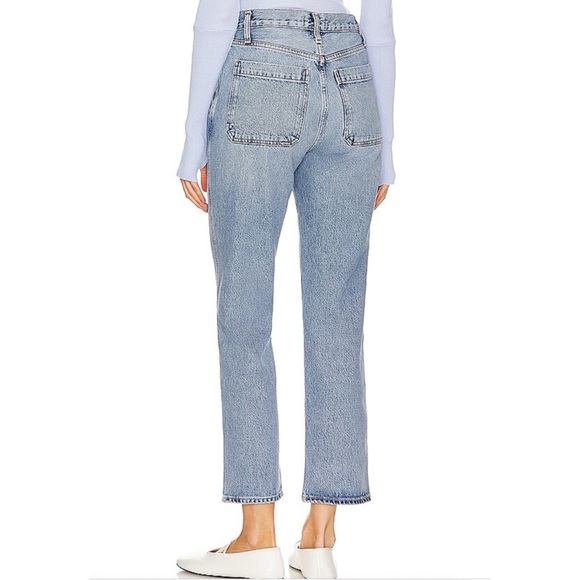 NWT AGOLDE Cooper Trouser Jeans Straight Leg Denim in Command Blue 23 - Picture 4 of 12